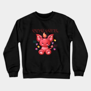 Cute Devil Animals Design Crewneck Sweatshirt